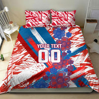 Personalized Paraguay Soccer Bedding Set Lion Football Mascot - Guarani Folk Art - Traditional Harp And Guitar