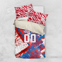 Personalized Paraguay Soccer Bedding Set Lion Football Mascot - Guarani Folk Art - Traditional Harp And Guitar