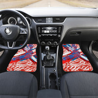 Personalized Paraguay Soccer Car Mats Lion Football Mascot - Guarani Folk Art - Traditional Harp And Guitar