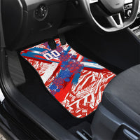 Personalized Paraguay Soccer Car Mats Lion Football Mascot - Guarani Folk Art - Traditional Harp And Guitar