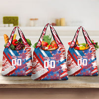 Personalized Paraguay Soccer Grocery Bag Lion Football Mascot - Guarani Folk Art - Traditional Harp And Guitar