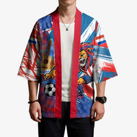Personalized Paraguay Soccer Kimono Lion Football Mascot - Guarani Folk Art - Traditional Harp And Guitar