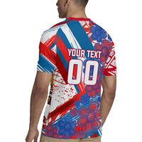 Personalized Paraguay Soccer Rugby Jersey Lion Football Mascot - Guarani Folk Art - Traditional Harp And Guitar