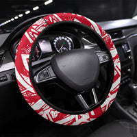 Paraguay Soccer Steering Wheel Cover Lion Football Mascot - Guarani Folk Art - Traditional Harp And Guitar