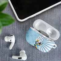 Personalized Uruguay Soccer AirPods Case Cultural Dance Drums Sun Emblem Dynamic Flag