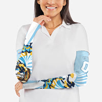 Personalized Uruguay Soccer Arm Sleeves Cultural Dance Drums Sun Emblem Dynamic Flag