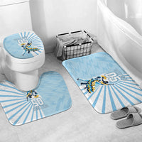 Personalized Uruguay Soccer Bathroom Set Cultural Dance Drums Sun Emblem Dynamic Flag