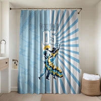 Personalized Uruguay Soccer Bathroom Set Cultural Dance Drums Sun Emblem Dynamic Flag