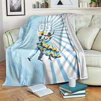 Personalized Uruguay Soccer Blanket Cultural Dance Drums Sun Emblem Dynamic Flag