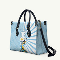 Personalized Uruguay Soccer Leather Bag Cultural Dance Drums Sun Emblem Dynamic Flag