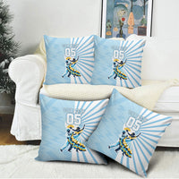 Personalized Uruguay Soccer Pillow Cover Cultural Dance Drums Sun Emblem Dynamic Flag