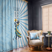 Personalized Uruguay Soccer Window Curtain Cultural Dance Drums Sun Emblem Dynamic Flag