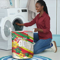 Personalized Ghana Football Laundry Basket Soccer Player Kick - Floral Hibiscus