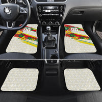 Personalized Ghana Football Car Mats Soccer Player Kick - Floral Hibiscus