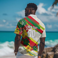 Personalized Ghana Football Hawaiian Shirt Soccer Player Kick - Floral Hibiscus