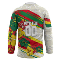 Personalized Ghana Football Hockey Jersey Soccer Player Kick - Floral Hibiscus