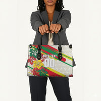 Personalized Ghana Football Leather Bag Soccer Player Kick - Floral Hibiscus