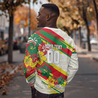 Personalized Ghana Football Sweatshirt Soccer Player Kick - Floral Hibiscus
