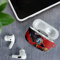 Personalized Panama Football AirPods Case Los Canaleros Harpy Eagle Mascot - National Flag Colors