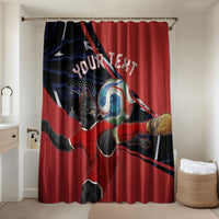 Personalized Panama Football Bathroom Set Los Canaleros Harpy Eagle Mascot - National Flag Colors