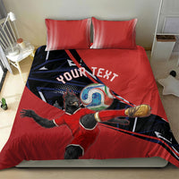 Personalized Panama Football Bedding Set Los Canaleros Harpy Eagle Mascot - National Flag Colors