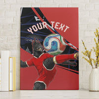 Personalized Panama Football Canvas Wall Art Los Canaleros Harpy Eagle Mascot - National Flag Colors