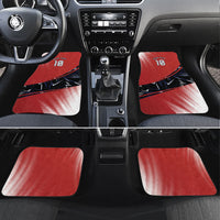 Personalized Panama Football Car Mats Los Canaleros Harpy Eagle Mascot - National Flag Colors