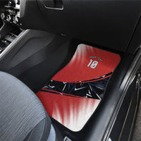 Personalized Panama Football Car Mats Los Canaleros Harpy Eagle Mascot - National Flag Colors
