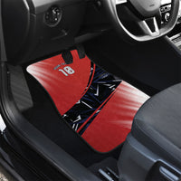 Personalized Panama Football Car Mats Los Canaleros Harpy Eagle Mascot - National Flag Colors