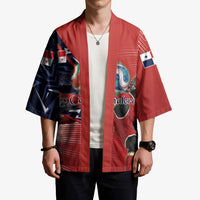 Personalized Panama Football Kimono Los Canaleros Harpy Eagle Mascot - National Flag Colors