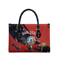Personalized Panama Football Leather Bag Los Canaleros Harpy Eagle Mascot - National Flag Colors