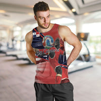 Personalized Panama Football Men Tank Top Los Canaleros Harpy Eagle Mascot - National Flag Colors