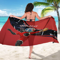 Personalized Panama Football Sarong Los Canaleros Harpy Eagle Mascot - National Flag Colors