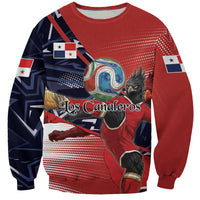 Personalized Panama Football Sweatshirt Los Canaleros Harpy Eagle Mascot - National Flag Colors