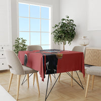 Personalized Panama Football Tablecloth Los Canaleros Harpy Eagle Mascot - National Flag Colors