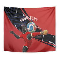 Personalized Panama Football Tapestry Los Canaleros Harpy Eagle Mascot - National Flag Colors
