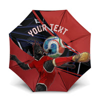 Personalized Panama Football Umbrella Los Canaleros Harpy Eagle Mascot - National Flag Colors