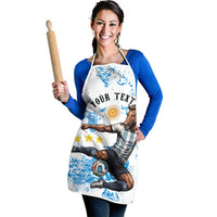 Personalized La Seleccion Argentina Soccer Apron Football Sun Of May Athletic Horse Mascot - Distressed Grunge Art