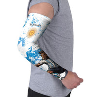 Personalized La Seleccion Argentina Soccer Arm Sleeves Football Sun Of May Athletic Horse Mascot - Distressed Grunge Art
