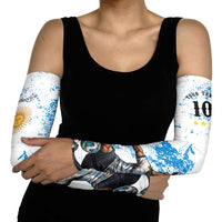 Personalized La Seleccion Argentina Soccer Arm Sleeves Football Sun Of May Athletic Horse Mascot - Distressed Grunge Art