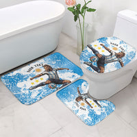 Personalized La Seleccion Argentina Soccer Bathroom Set Football Sun Of May Athletic Horse Mascot - Distressed Grunge Art