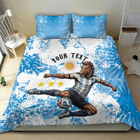 Personalized La Seleccion Argentina Soccer Bedding Set Football Sun Of May Athletic Horse Mascot - Distressed Grunge Art