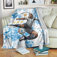 Personalized La Seleccion Argentina Soccer Blanket Football Sun Of May Athletic Horse Mascot - Distressed Grunge Art