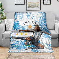 Personalized La Seleccion Argentina Soccer Blanket Football Sun Of May Athletic Horse Mascot - Distressed Grunge Art