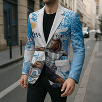 Personalized La Seleccion Argentina Soccer Blazer Football Sun Of May Athletic Horse Mascot - Distressed Grunge Art