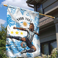 Personalized La Seleccion Argentina Soccer Garden Flag Football Sun Of May Athletic Horse Mascot - Distressed Grunge Art