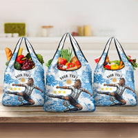 Personalized La Seleccion Argentina Soccer Grocery Bag Football Sun Of May Athletic Horse Mascot - Distressed Grunge Art