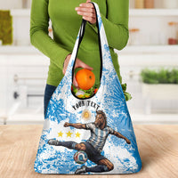 Personalized La Seleccion Argentina Soccer Grocery Bag Football Sun Of May Athletic Horse Mascot - Distressed Grunge Art