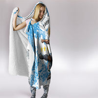 Personalized La Seleccion Argentina Soccer Hooded Blanket Football Sun Of May Athletic Horse Mascot - Distressed Grunge Art