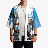 Personalized La Seleccion Argentina Soccer Kimono Football Sun Of May Athletic Horse Mascot - Distressed Grunge Art
